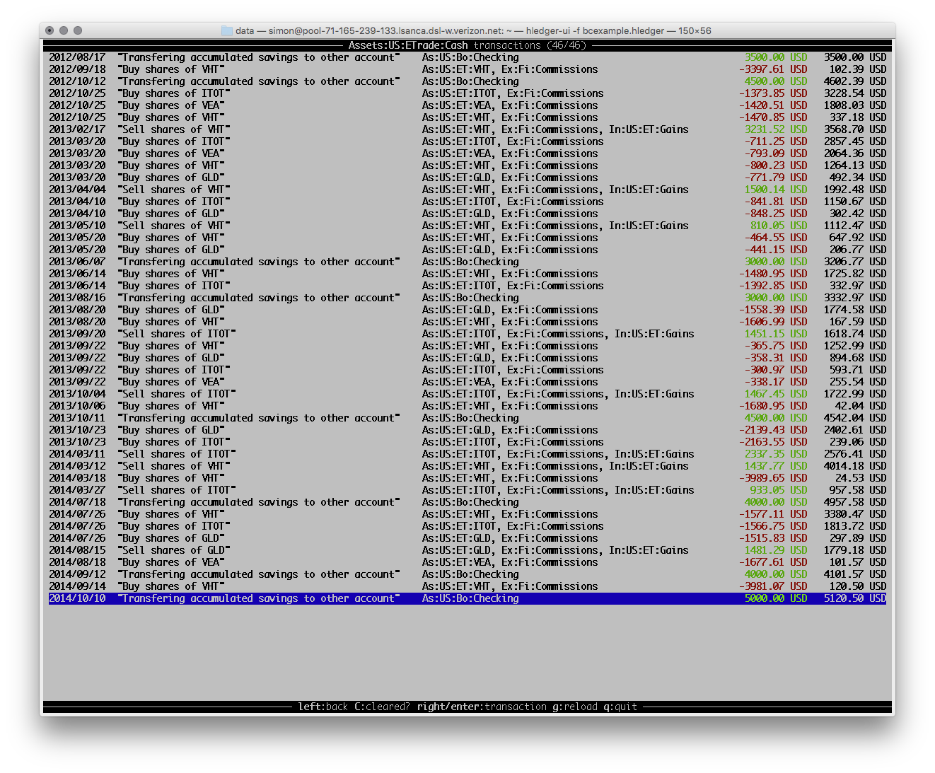 beancount example's etrade cash subaccount